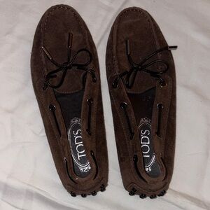 Tod's Dark Brown Suede Boatshoes 6.5